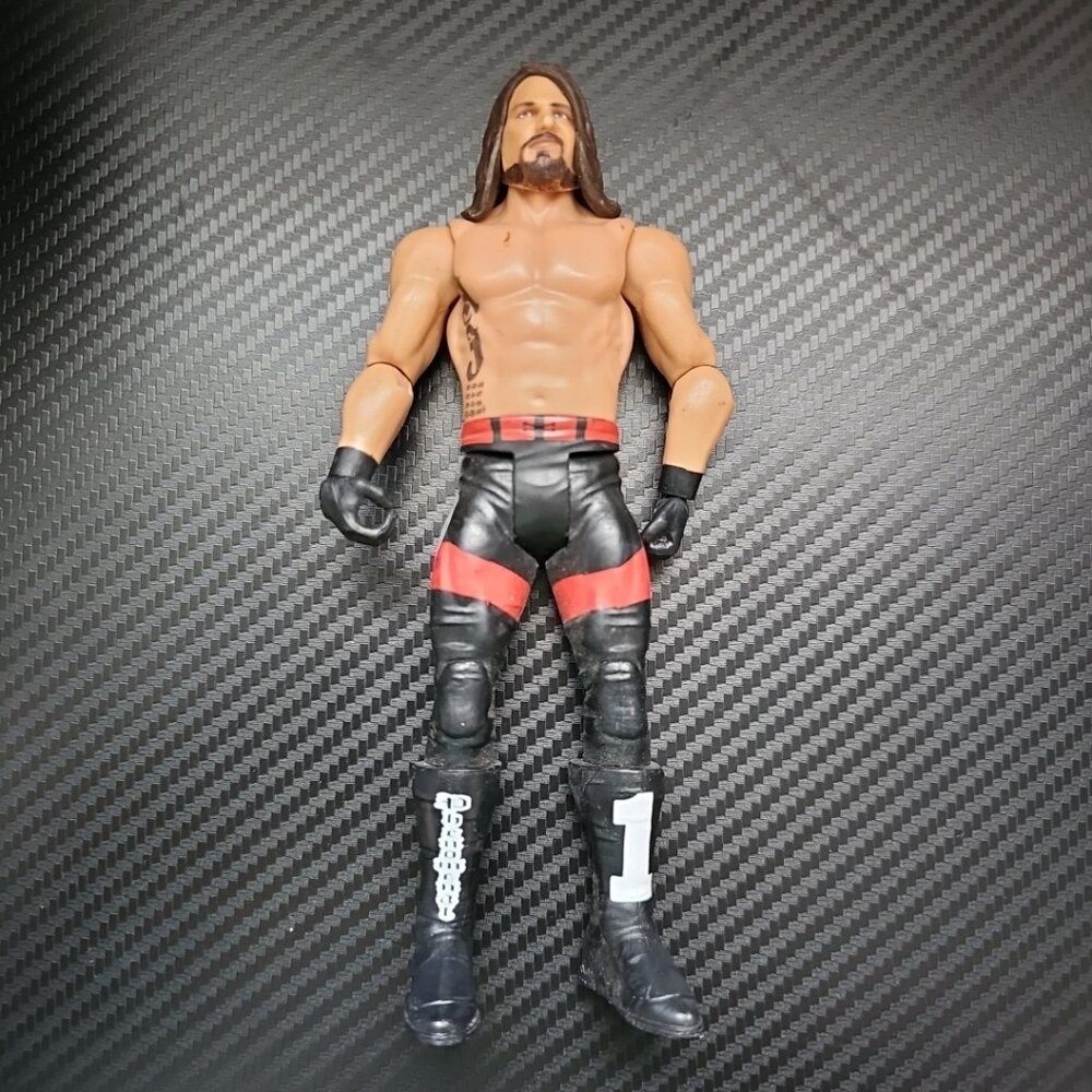 WWE AJ Styles 2017 Mattel Wrestling Action Figure W/ Black Gloves 7" Tall